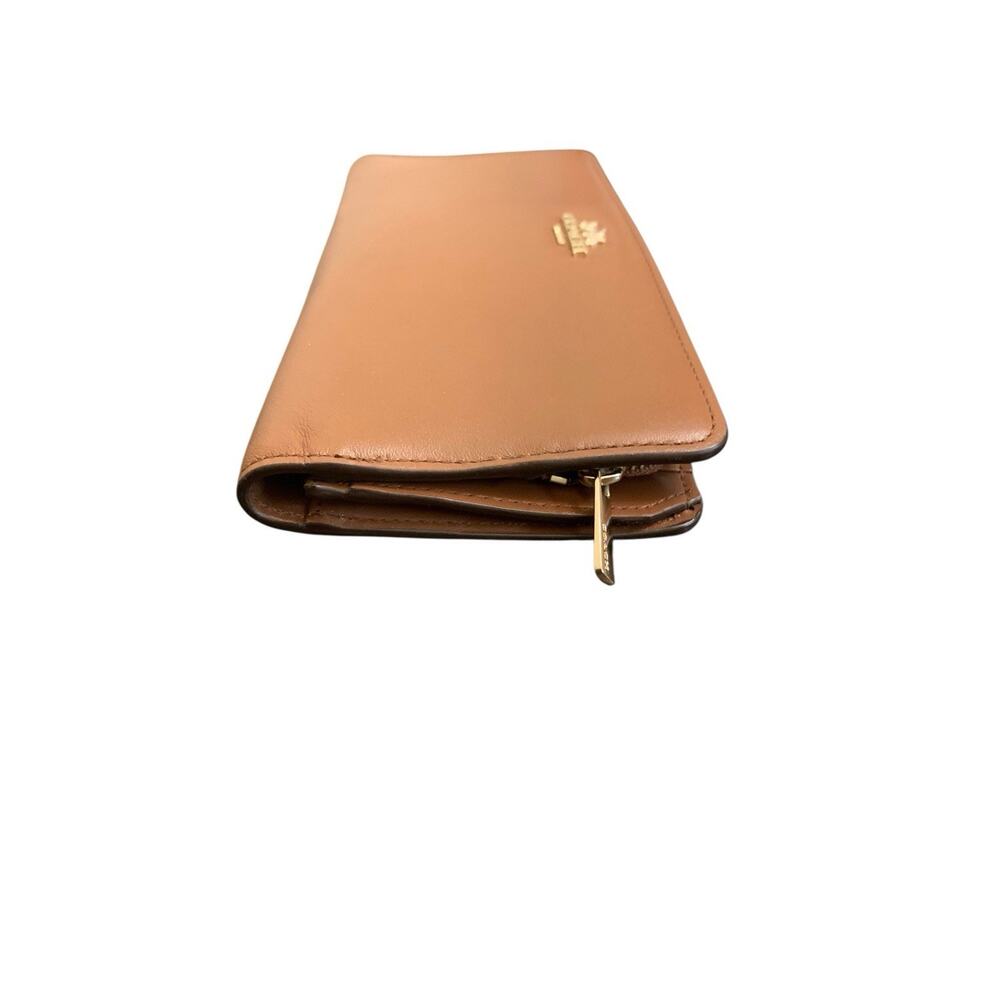 Coach Madison Skinny Leather Wallet 51936 Tan Brown Gold Logo - Picture 16 of 16